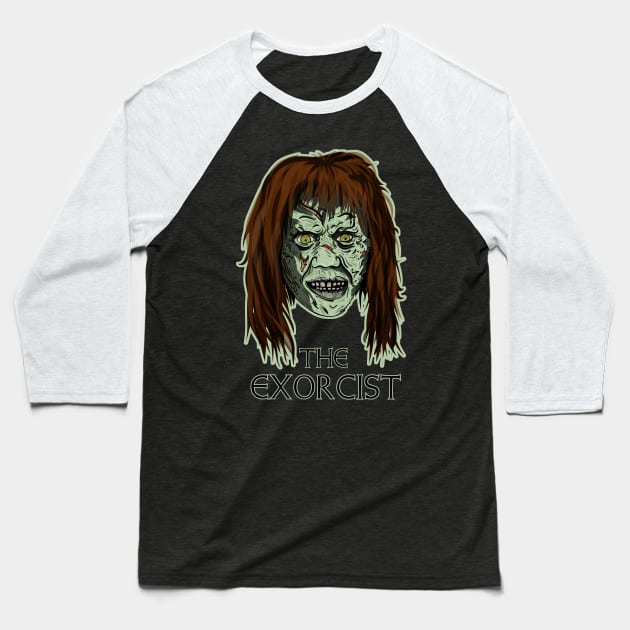 Regan - the exorcist Baseball T-Shirt by wet_chicken_lip